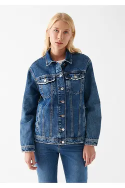 کت جین آستین بلند دکمه دار زنانه ماوی ماوی Mavi (ساخت ترکیه)