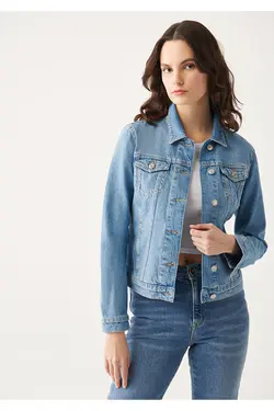 کت جین آستین بلند دکمه دار زنانه ماوی Mavi (ساخت ترکیه)