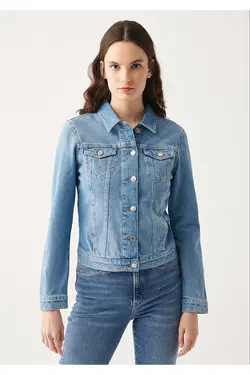 کت جین آستین بلند دکمه دار زنانه ماوی Mavi (ساخت ترکیه)