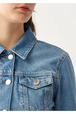 کت جین آستین بلند دکمه دار زنانه ماوی Mavi (ساخت ترکیه)