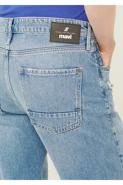 شلوار جین آبی زاپدار راسته مردانه ماوی Mavi (ساخت ترکیه)