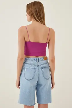 نیم تنه زنانه یقه استخر آستین معلق هپی‌نس استانبول Happiness (ساخت ترکیه)