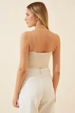 نیم تنه زنانه یقه استخر آستین معلق هپی‌نس استانبول Happiness (ساخت ترکیه)