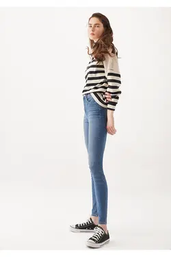 شلوار جین آبی نفتی جذب جیب دار زنانه ماوی Mavi (ساخت ترکیه)