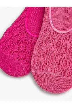 ست دو عددی جوراب کالج قلاب بافی زنانه صورتی کوتون Koton (ساخت ترکیه)