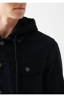 کت جین مشکی کلاهدار مدل Brandon مردانه ماوی Mavi (ساخت ترکیه)