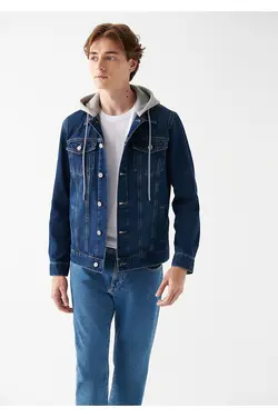 کت جین آبی کلاهدار Brandon مردانه ماوی Mavi (ساخت ترکیه)