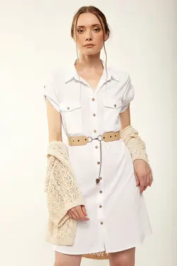 تونیک دو جیبی کمربند زنانه بیگ دارت BigDart (ساخت ترکیه)