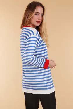 ژاکت بافتنی بزرگ راه راه زنانه بیگ دارت BigDart (ساخت ترکیه)