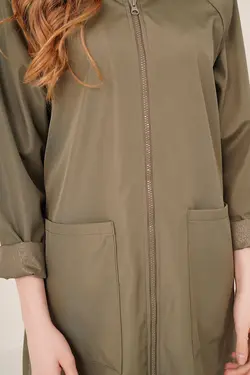 ترنچ بدون آستر کلاه دار زنانه بیگ دارت BigDart (ساخت ترکیه)