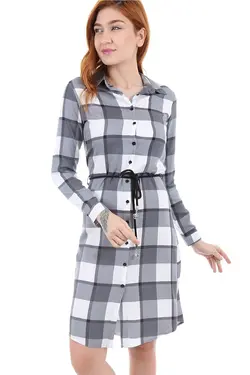 تونیک زنانه طرح دار چهارخانه ای بیگ دارت BigDart (ساخت ترکیه)