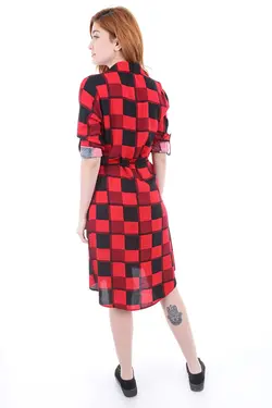 تونیک زنانه طرح دار چهارخانه ای بیگ دارت BigDart (ساخت ترکیه)