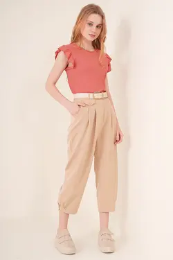 بلوز بافتنی آستین فرفری زنانه بیگ دارت BigDart (ساخت ترکیه)