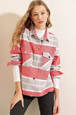 پیراهن دو جیب طرح دار چهارخانه بیگ دارت BigDart (ساخت ترکیه)