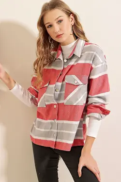 پیراهن دو جیب طرح دار چهارخانه بیگ دارت BigDart (ساخت ترکیه)