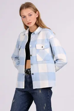 پیراهن دو جیب طرح دار چهارخانه بیگ دارت BigDart (ساخت ترکیه)