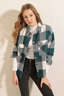 پیراهن دو جیب طرح دار چهارخانه بیگ دارت BigDart (ساخت ترکیه)