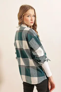 پیراهن دو جیب طرح دار چهارخانه بیگ دارت BigDart (ساخت ترکیه)