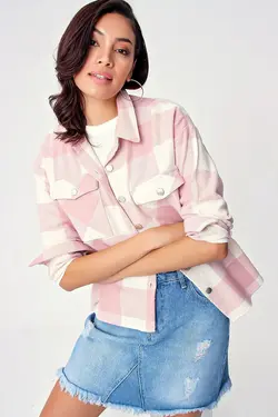 پیراهن دو جیب طرح دار چهارخانه بیگ دارت BigDart (ساخت ترکیه)