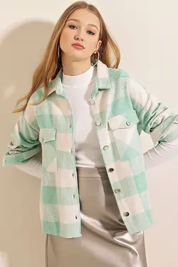 پیراهن دو جیب طرح دار چهارخانه بیگ دارت BigDart (ساخت ترکیه)