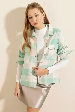 پیراهن دو جیب طرح دار چهارخانه بیگ دارت BigDart (ساخت ترکیه)