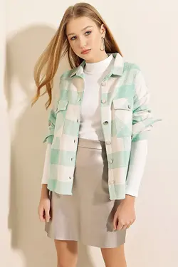 پیراهن دو جیب طرح دار چهارخانه بیگ دارت BigDart (ساخت ترکیه)