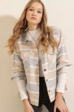 پیراهن دو جیب طرح دار چهارخانه بیگ دارت BigDart (ساخت ترکیه)