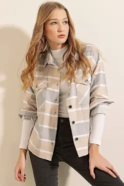 پیراهن دو جیب طرح دار چهارخانه بیگ دارت BigDart (ساخت ترکیه)