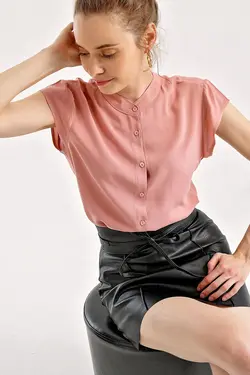 شومیز زنانه ساده نیم آستین  بیگ دارت BigDart (ساخت ترکیه)