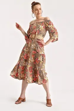 تونیک طرح دار الاستیک شانه راسو بیگ دارت BigDart (ساخت ترکیه)