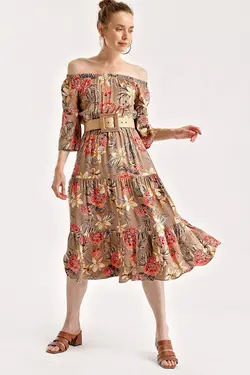 تونیک طرح دار الاستیک شانه راسو بیگ دارت BigDart (ساخت ترکیه)