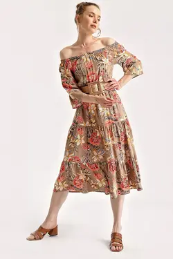 تونیک طرح دار الاستیک شانه راسو بیگ دارت BigDart (ساخت ترکیه)