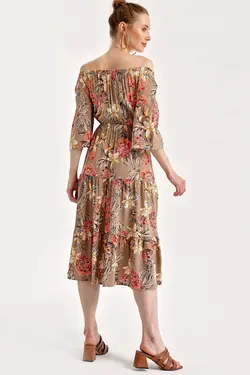 تونیک طرح دار الاستیک شانه راسو بیگ دارت BigDart (ساخت ترکیه)