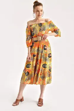 تونیک طرح دار الاستیک شانه راسو بیگ دارت BigDart (ساخت ترکیه)