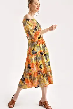 تونیک طرح دار الاستیک شانه راسو بیگ دارت BigDart (ساخت ترکیه)