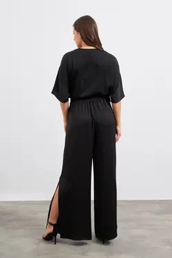 شلوار گشاد کمرکش چاک دار زنانه گاستو Gusto (ساخت ترکیه)