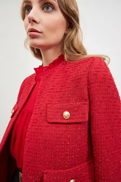 ژاکت آستردار جیب دار آستین بلند زنانه گاستو Gusto (ساخت ترکیه)