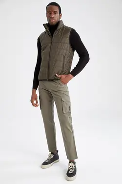 پافر یقه ایستاده زیپ دار ضد آب عایق حرارت مردانه دفاکتو DeFacto (ساخت ترکیه)