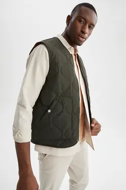 پافر بادی زیپ دار یقه خدمه اسلیم فیت مردانه دفاکتو DeFacto (ساخت ترکیه)