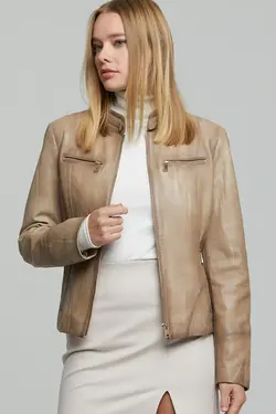 کت چرم زنانه آلیسیا دریموند derimod (ساخت ترکیه)