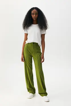 شلوار پارچه‌ای زنانه راسته پول اند بیر Pull & Bear (ساخت اسپانیا)