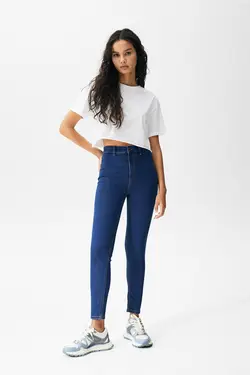 جین زنانه کمربلند  پول اند بیر Pull & Bear (ساخت اسپانیا)