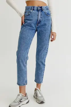 شلوار جین مام استایل فیت زنانه پول اند بیر Pull & Bear (ساخت اسپانیا)