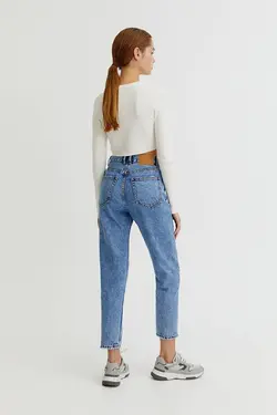 شلوار جین مام استایل فیت زنانه پول اند بیر Pull & Bear (ساخت اسپانیا)