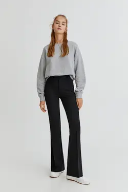 شلوار زنانه پارچه‌ای دمپا گشاد پول اند بیر Pull & Bear (ساخت اسپانیا)