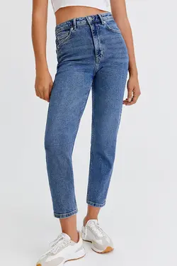 شلوار جین زنانه مام استایل فیت پول اند بیر Pull & Bear (ساخت اسپانیا)