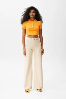 شلوار راسته دمپا زنانه پول اند بیر Pull & Bear (ساخت اسپانیا)