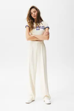 شلوار زنانه راسته چین دار پول اند بیر Pull & Bear (ساخت اسپانیا)