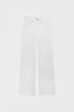 شلوار زنانه راسته سفید پول اند بیر Pull & Bear (ساخت اسپانیا)