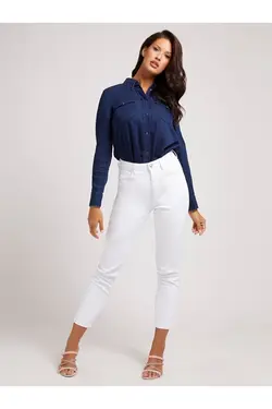 شلوار جین سفید مدل راسته جیب دار زنانه گس Guess (ساخت آمریکا)